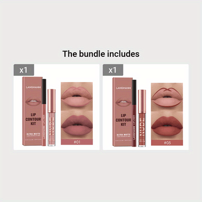 Combination Set of Lip Liner and Lip Gloss