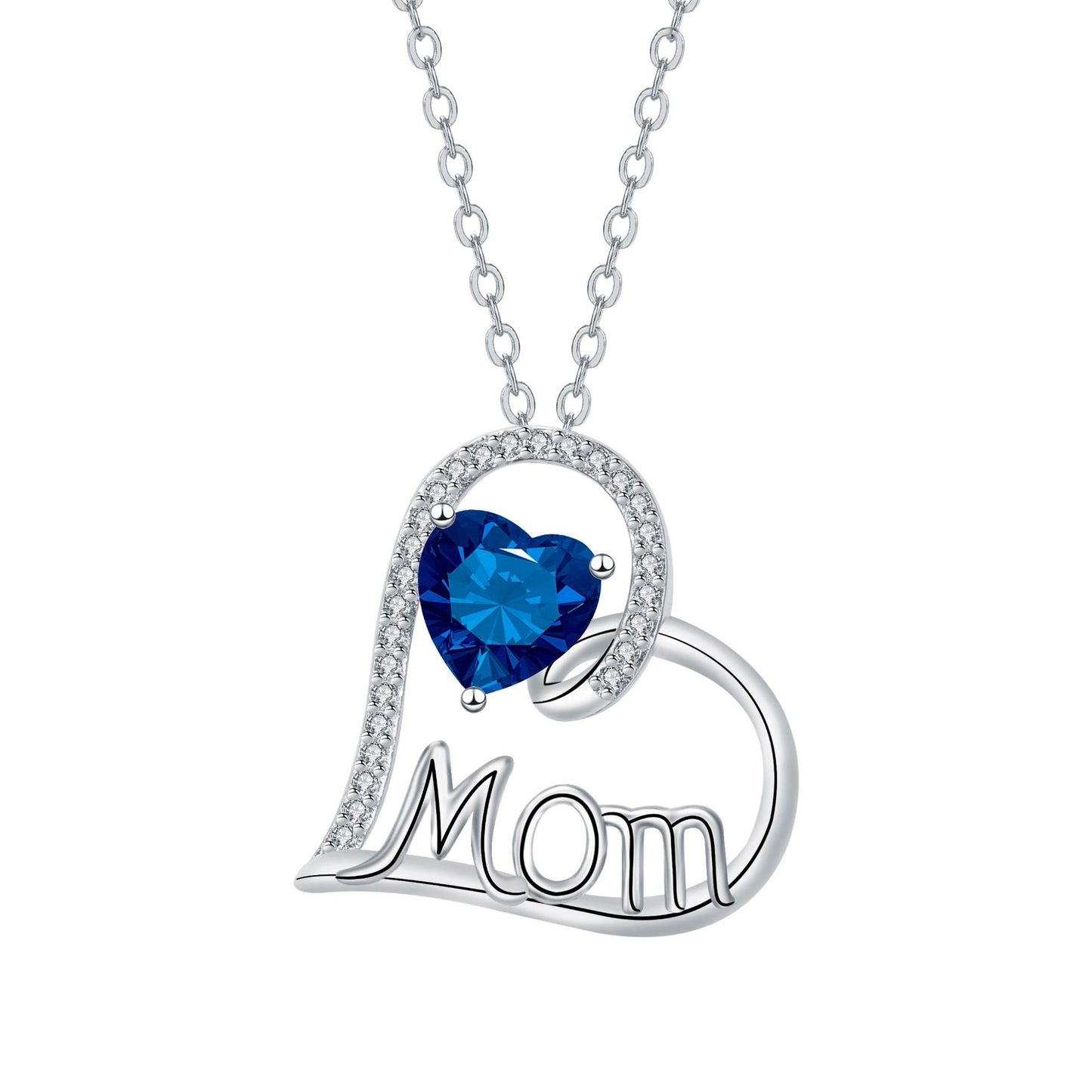 Mother's Day Gift Necklace Mother Heart-shaped Birthday Gift Jewelry Cross Chain