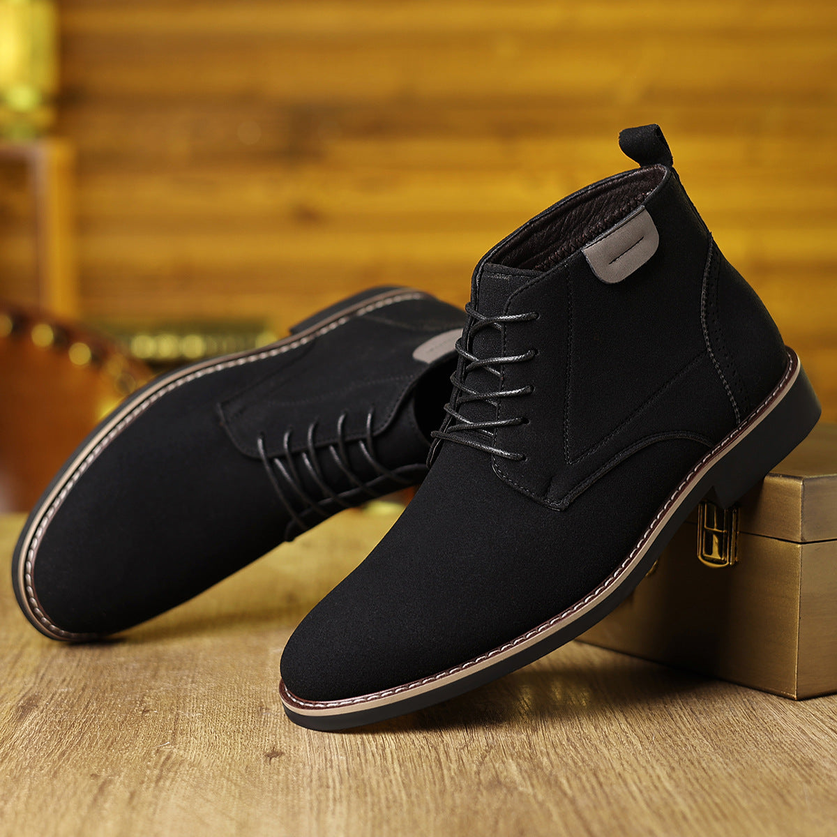 Martin Boots Men's British Style High-top Leather Shoes