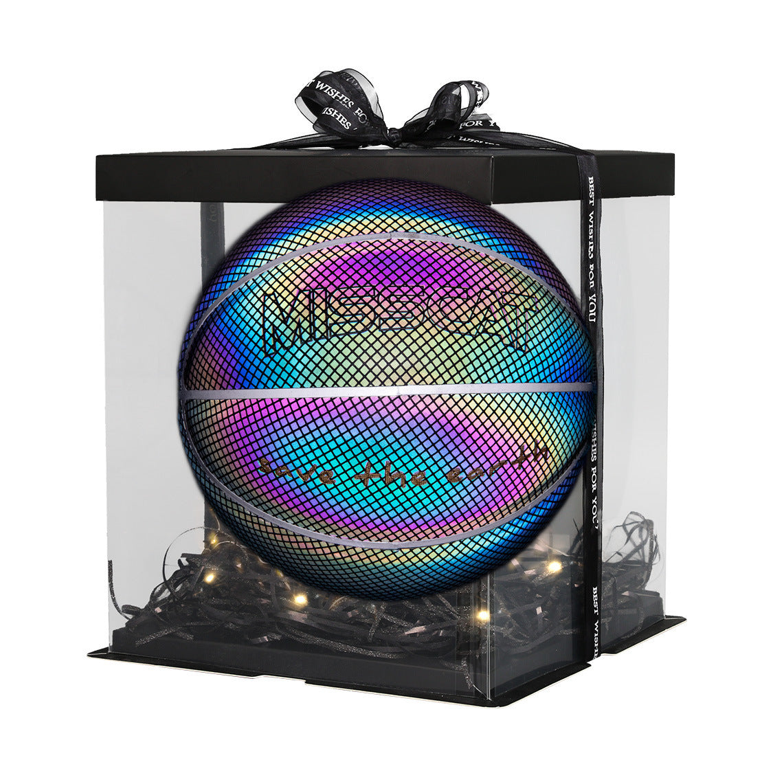 Leuchtender, fluoreszierender Basketball-Nachtspiel-Basketball