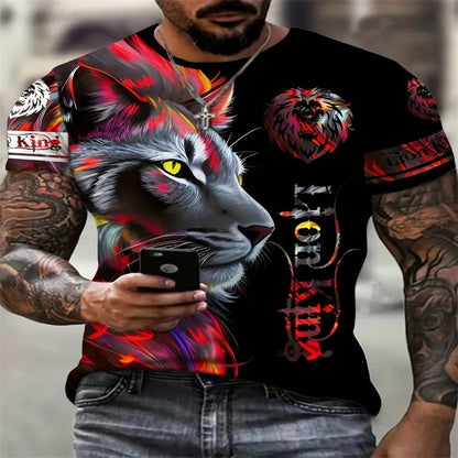 3D Printed Animal Style Vintage Quick-dry T-shirt