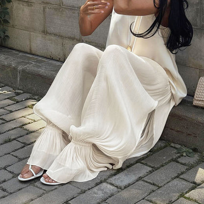 French-style Bubble-cuffed Elegant Casual Trousers