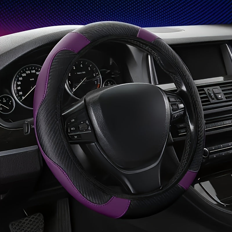 1pc Car Steering Wheel Cover, Universal 38.1 Cm Anti-Slip Car Steering Wheel Protector Cover Car Decor Accessories, No Inner Ring