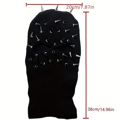 Premium Punk Balaclava Ski Mask - 3-Hole Knitted Face Cover for Winter Street Style