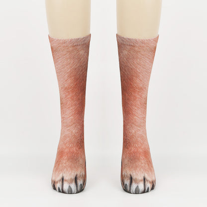 3D Animal Foot Print Socks Printed Socks