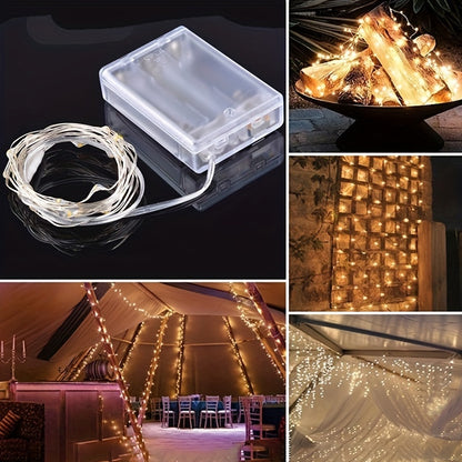 1pc String Lights Suitable for Bedroom, Party, Wedding, Christmas and Halloween Decoration Light 50/100LED
