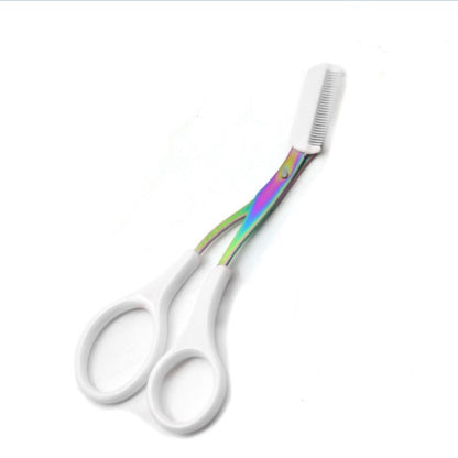 Eyebrow Trimmer Scissor with Comb Facial Hair Removal Grooming Shaping Shaver Cosmetic Makeup Accessories, Eyebrow Grooming Kit, Scissers for Eyebrow, Eyebrow Kit for Women, Eyebrow Stamp Kit Set, Eyebrow Clippers