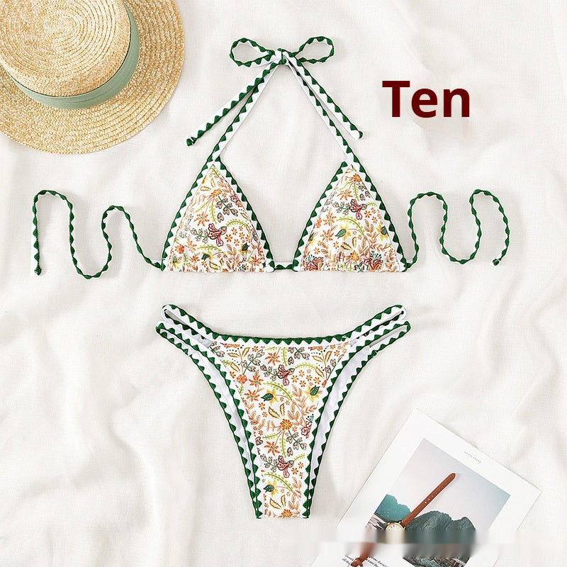 Bikini Sexy Halter Printed Swimsuit For Women