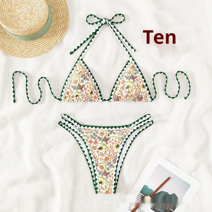 Bikini Sexy Halter Printed Swimsuit For Women