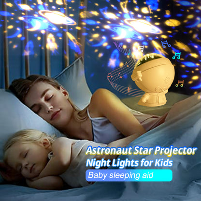 Galaxy Star Projector Night Light - Astronaut LED Lamp for Kids & Adults | Starry Sky Room Decor