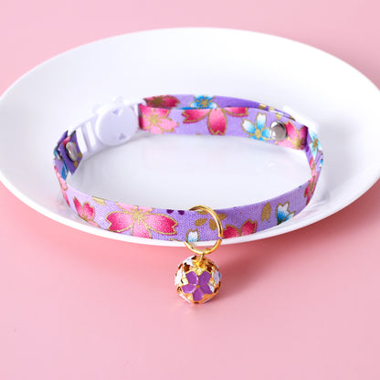Adjustable Pet Flower Hollow Bell Collar