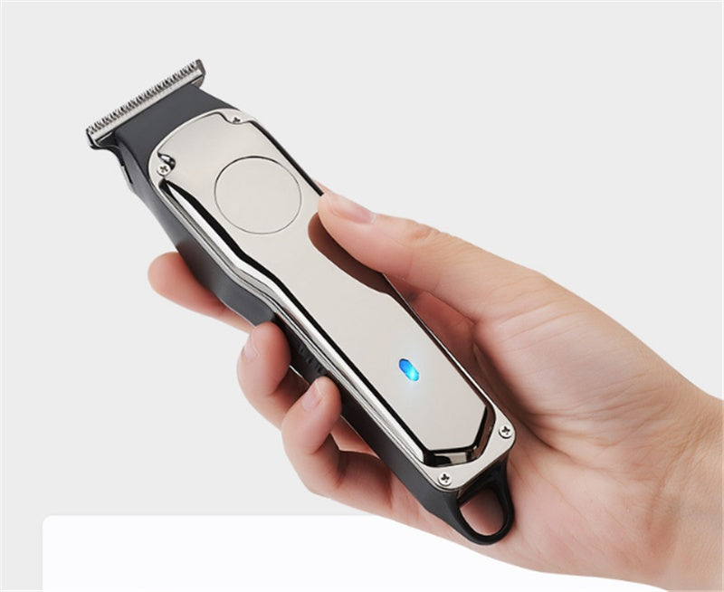 Hair Salon Engraving Push White Small Hair Clippers Retro Oil Head Electric Hair Clippers