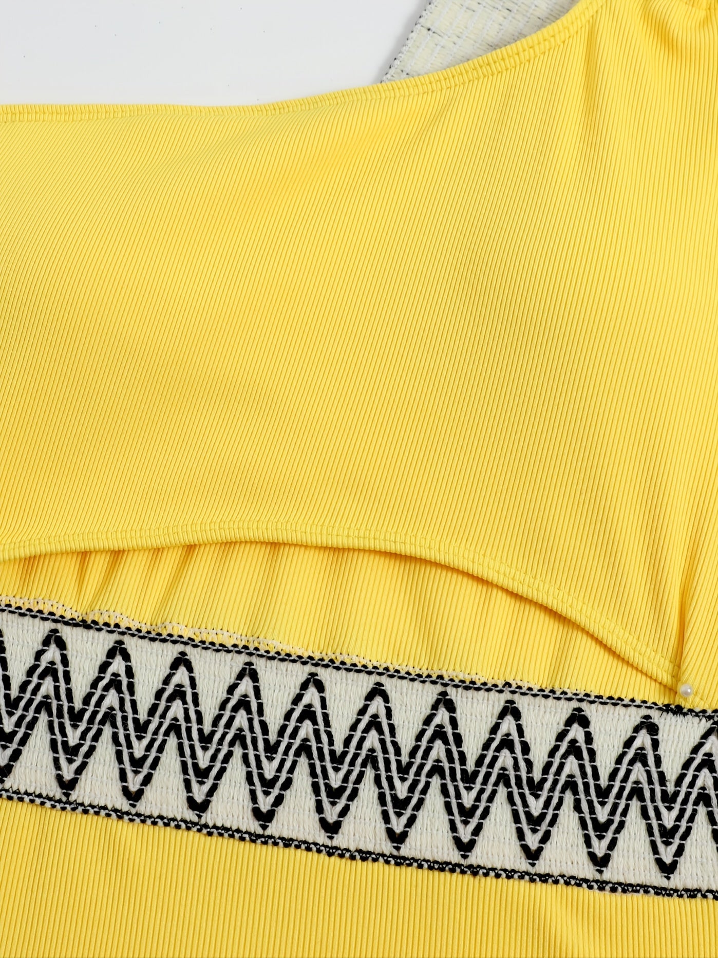 One Shoulder Cut Out Bathing Suit, Ring-Linked Asymmetrical Neck High Cut Bathing Suit, Women's Swimwear & Clothing