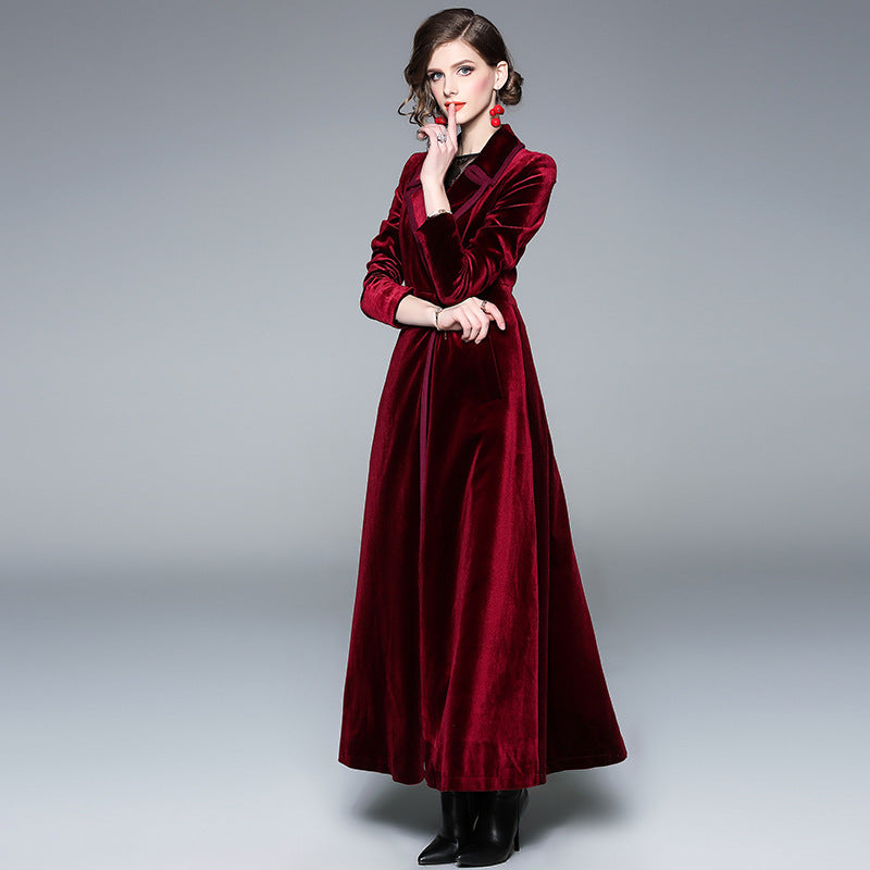 Ladies Fashion Trench Coat Long Skirt Jacket