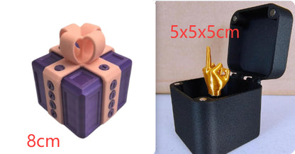 Christmas Interesting Prank Gift Middle Finger In Box Christmas Box Funny Creative Gifts Office Desk Decoration Home Decoration