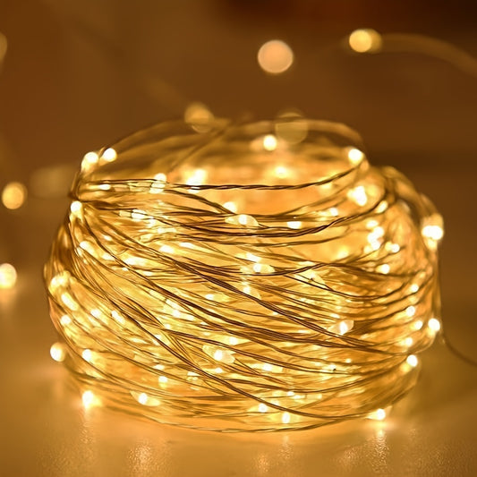1pc String Lights Suitable for Bedroom, Party, Wedding, Christmas and Halloween Decoration Light 50/100LED