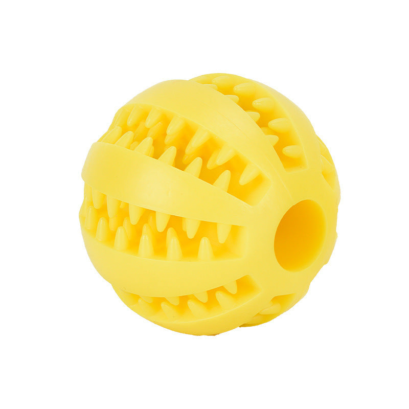 Premium Dog Dental Chew Ball - Teeth Cleaning Toy for Plaque Removal | Non-Toxic Heavy-Duty Plastic | All Breed Sizes