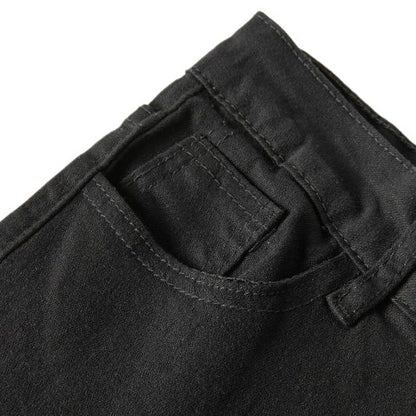 Stretch Denim Slim-fit High-waist Retro Cropped Cigarette Pants