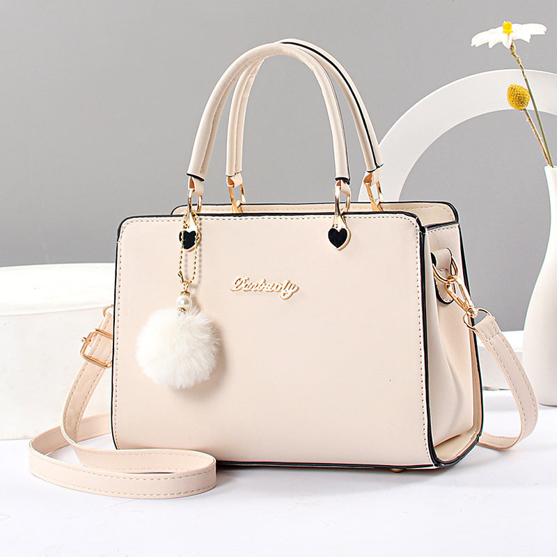 Elegant Faux Leather Handbag - Women's Shoulder Bag with Tassel