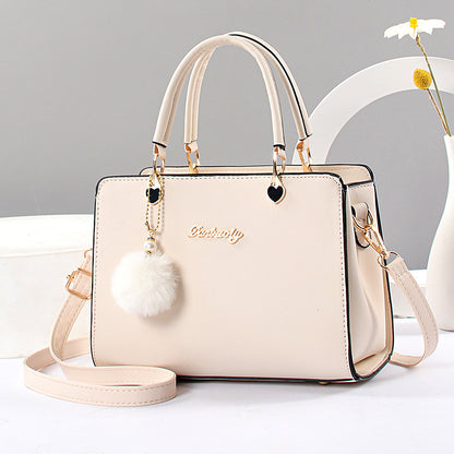 Elegant Faux Leather Handbag - Women's Shoulder Bag with Tassel