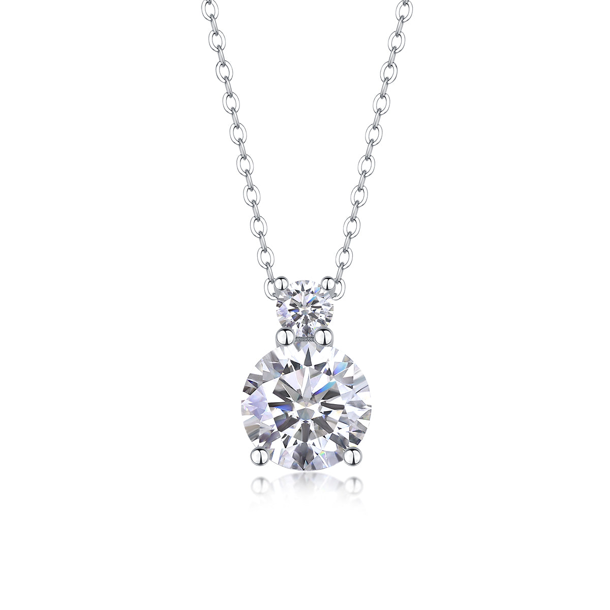 Jazz Manor - A Fashionable And Light Luxury Jewelry Pendant Necklace Set With Top-quality Moissanite, S925 Silver Plated Platinum