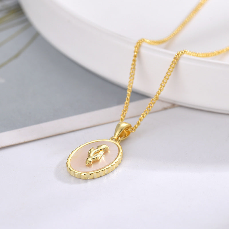 Minseng Minimalist Light Luxury Tulip Shell Necklace