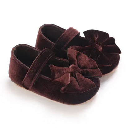 Baby Girls Mary Jane Flats - Bowknot First Walker Shoes for Princess Occasions