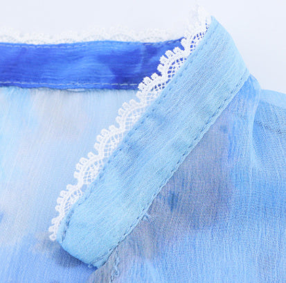 Spring Summer Ethnic Style Floral Print Long Sleeve Blouse