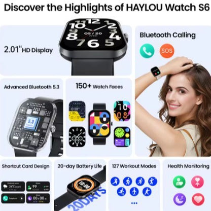 Haylou Watch S6S003 Silicone Bluetooth Smart Watch