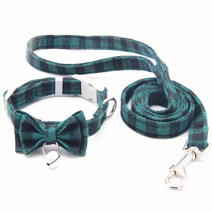 Cat Bell Collar Butterfly Bow Tie Pet Outing Optional Hand Holding Rope