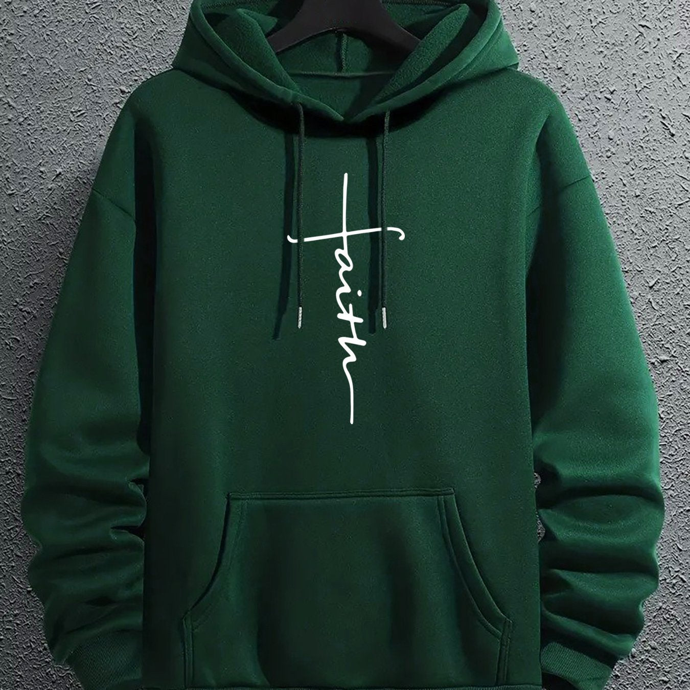 Men's Casual Printed Hoodie With Drawstring