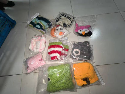 Hand-knitted Cartoon Animal-shaped Newborn Photography Outfits