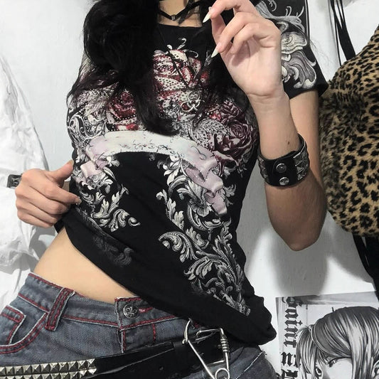 European-style Trendy Women's Slim-fit Short-sleeve Tops For Girls