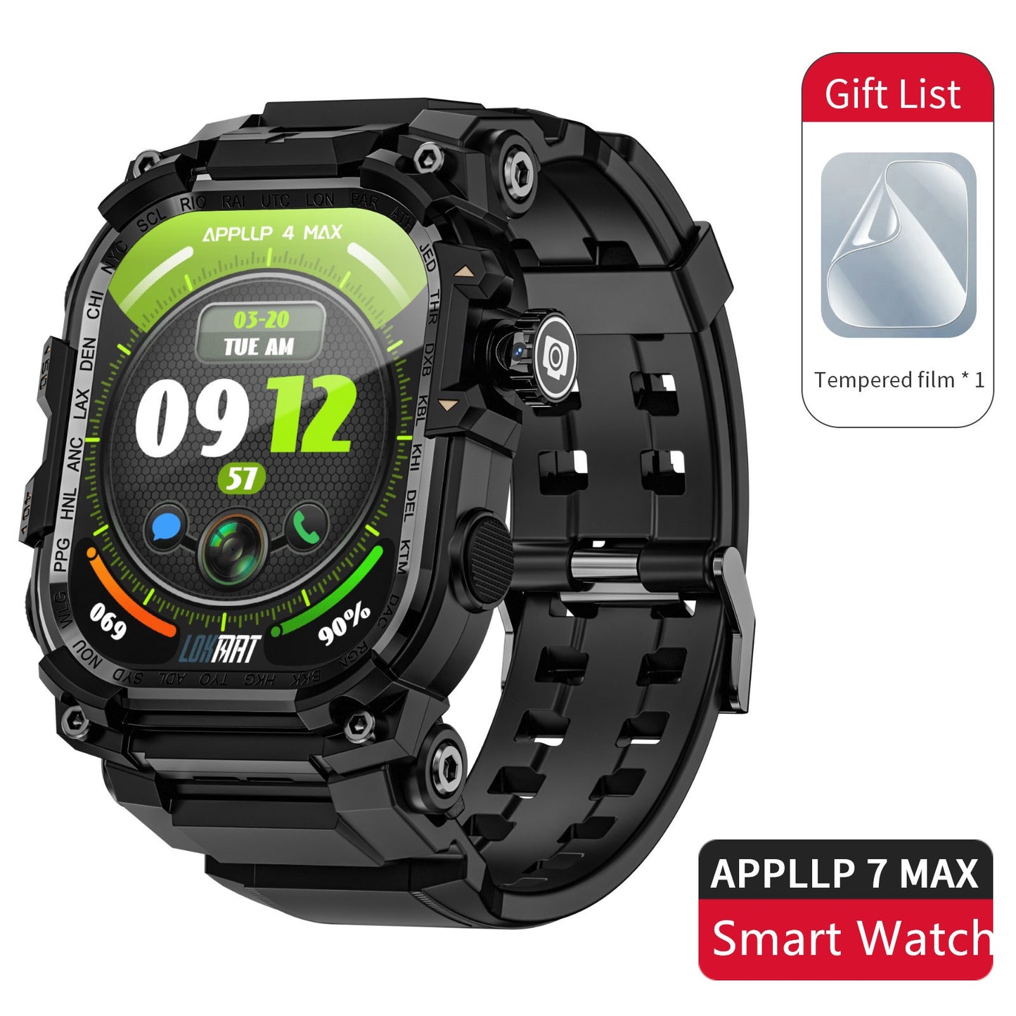 APPLLP 7 MAX Generous Screen Smart Watch Wifi Pull-out Camera