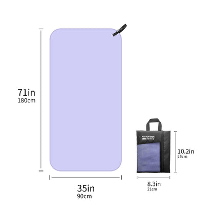 Quick Drying Absorbent 1pc Mutao Microfiber Towel - With Mesh Bag For Camping, Gym Yoga, Backpacking, Hiking