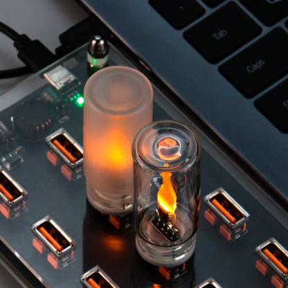 USB LED Flame Candle Light - Realistic Flickering Atmosphere Lamp