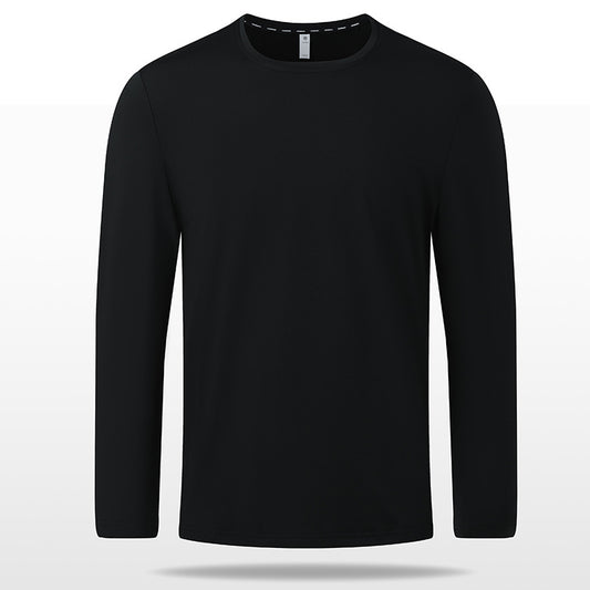 Non-deformed Solid Color Long Sleeve T-shirt