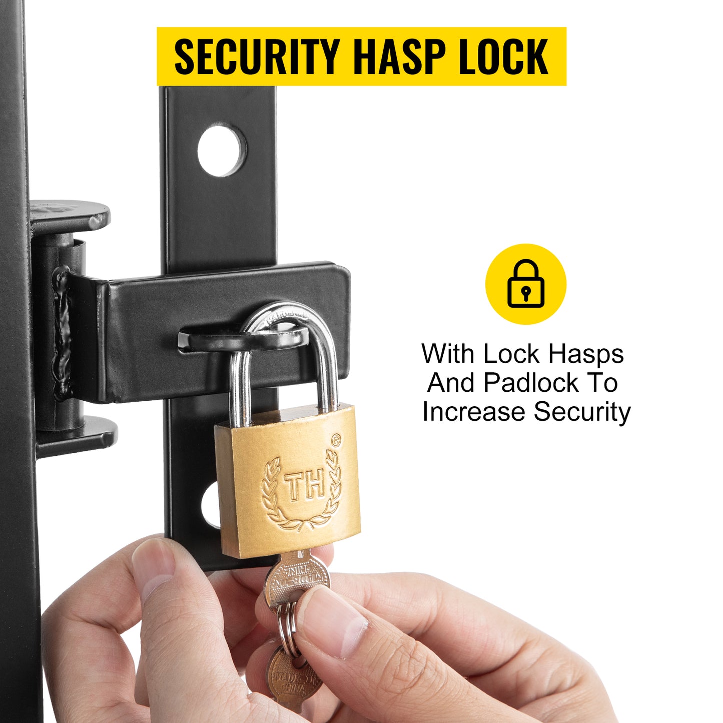 VEVOR Single Folding Security Gate 1.5-2m x 1.22-3.66m Folding Door Gate Steel Accordion Flexible Expanding Security Gate Black