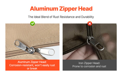 VEVOR Gazebo Curtains 4-Panel Sidewall Gazebo Privacy Curtains with Zippers Universal Sunshade Curtains Replacement for Patio