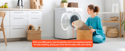 VEVOR Gazebo Netting Replacement Outdoor Garden Gazebo Ne 4-Panel Sidewall Mesh Gazebo Curtain with Double Zipper for Garden