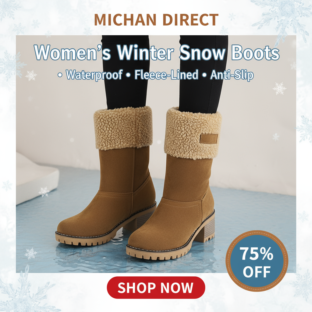 Michan Direct Winter Boots Marketing Banner