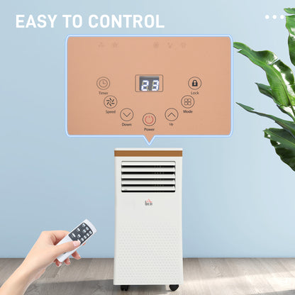 HOMCOM 10000 BTU Portable Air Conditioner 4 Modes LED Display Timer Home Office