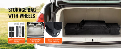 VEVOR Pop Up Canopy Tent 250D PU Silver Coated Tarp with Portable Roller Bag and 4 Sandbags Waterproof and Sun Shelter Gazebo