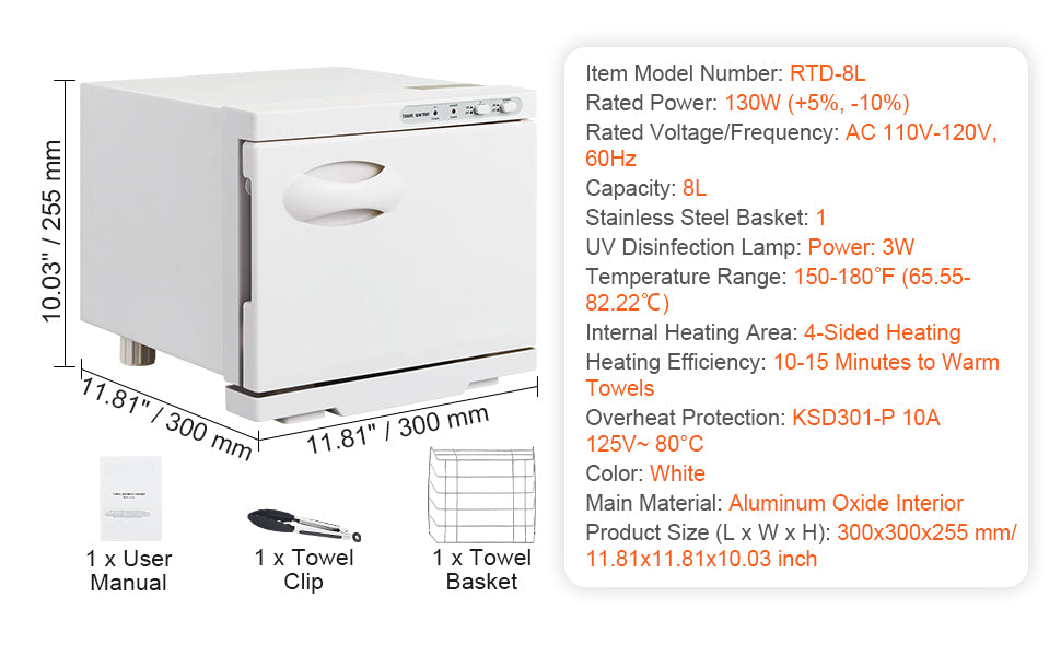 SucceBuy Hot Towel Warmer 8/23L Large Capacity with See Through Window 2-in-1 Quick All-round Heating Facials SPA Massage Salon