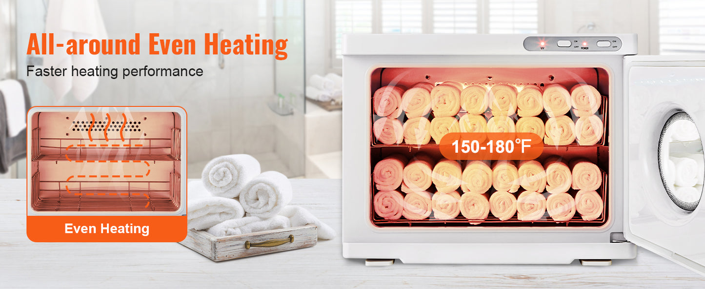SucceBuy Hot Towel Warmer 8/23L Large Capacity with See Through Window 2-in-1 Quick All-round Heating Facials SPA Massage Salon