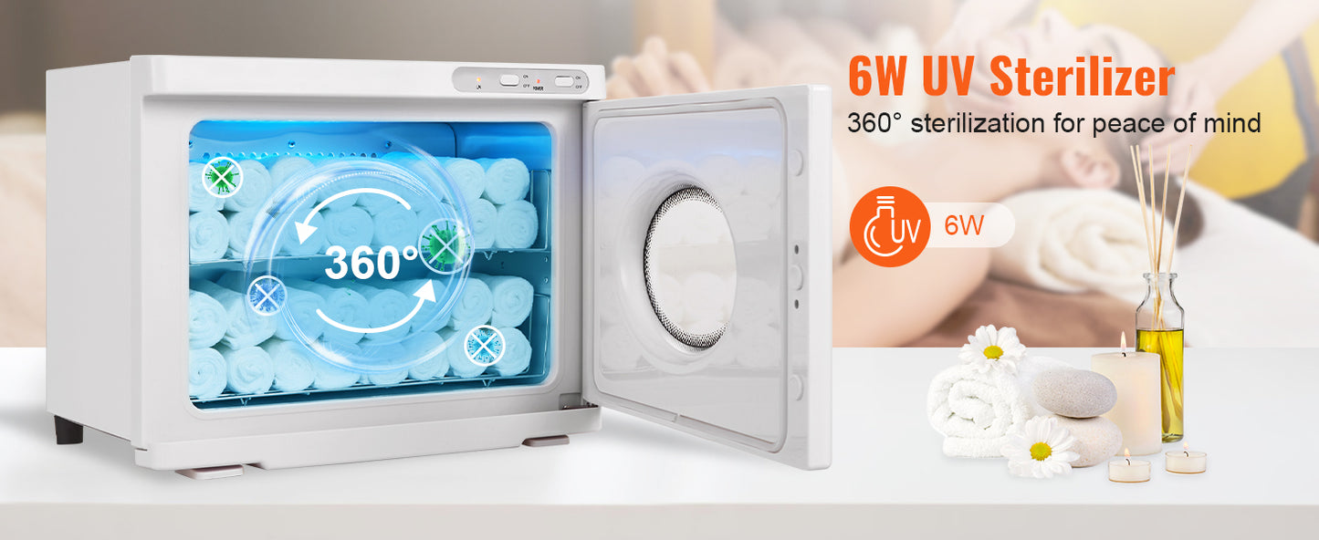 SucceBuy Hot Towel Warmer 8/23L Large Capacity with See Through Window 2-in-1 Quick All-round Heating Facials SPA Massage Salon