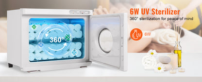 SucceBuy Hot Towel Warmer 8/23L Large Capacity with See Through Window 2-in-1 Quick All-round Heating Facials SPA Massage Salon