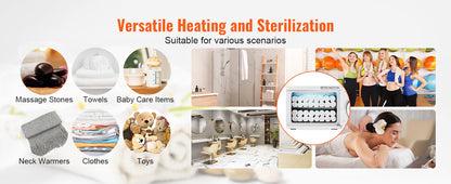 SucceBuy Hot Towel Warmer 8/23L Large Capacity with See Through Window 2-in-1 Quick All-round Heating Facials SPA Massage Salon